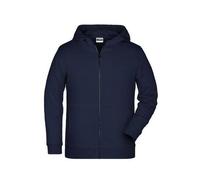 Children's Zip Hoody Sweat-Jacke mit Kapuze und Reißverschluss blau, Gr. XS