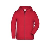 Children's Zip Hoody Sweat-Jacke mit Kapuze und Reißverschluss rot, Gr. XL