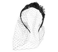 CHILDWEET Elegantes Flapper Stirnband mit Netz Gesichtsschleier und Strasssteinen Vielseitig Kompatibel und Komfortabel für Braut Hochzeiten und Teepartys in Klassischem Vintage Stil