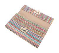 CHILDWEET Geflochtene Damen Clutch Tasche mit Schnallenverschluss aus Polyester für Geburtstagsparty und Freizeit kleine handliche Umhängetasche