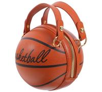 CHILDWEET Schultertasche aus Leichtem Pu in Basketballform Klein Damen Modische mit Kettenriemen Einfache Reinigung und Vielseitig für Freizeit und Shopping