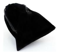 CHILDWEET Schwarze Samtbeutel Schmuckbeutel aus Flanell mit Kordelzug 2 Stück Taschen Klein Dehnbar und Einfach zu Öffnen für Hochzeit und Weihnachtsfeier