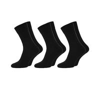 Chili Lifestyle BAMBUS Socken Herren Damen, Baumwolle supersoft Weichbund ohne Gummidruck, 3 Paar, schwarz 39-42/43-46