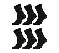 Chili Lifestyle BAMBUS Socken Herren Damen, supersoft Weichbund ohne Gummidruck, Baumwolle, 6 Paar, schwarz 39-42/43-46