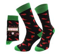 Chili Lifestyle Lustige Socken Damen Herren - Bunte Fun Socken & Witzige Geschenksocken mit Chili Motiv - Baumwollsocken aus recycelter Baumwolle - Coole Socken für Weihnachten & Geburtstag - 36-45