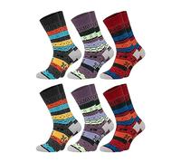 CHiLI Lifestyle Socks THERMO COLOR bunte Thermosocken 6 Paar warme Wintersocken Damen Herren, Größe:39/42