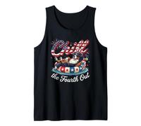 Chill The Fourth Out Funny Bernese Mountain Dog 4th of July Tank Top