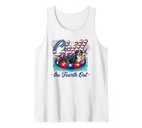Chill The Fourth Out Funny Bernese Mountain Dog 4th of July Tank Top