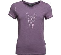 Chillaz Damen Gandia Happy Alpaca T-Shirt, Dark Violet, XS