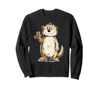 Chilliger Otter Lustiges Peace Tier Cartoon Design Sweatshirt
