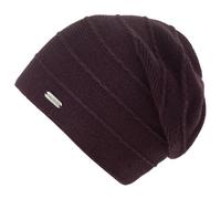 Beanie CHILLOUTS "Artemis Hat", Damen, rot (bordeaux), Materialmix, Strukturmuster, unifarben, Mützen Beanie, mit doppellagiger Verarbeitung, raffinierter Strickstruktur (16428118-0) bordeaux