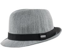 Trilby CHILLOUTS "Bardolino Hat", Herren, Gr. S, grau, Baumwolle, Hüte, mit Hutband und dezentem Markenlogo (94543616-S) grau
