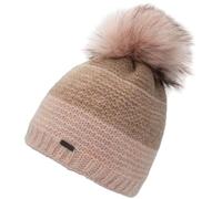 Bommelmütze CHILLOUTS "Ranva Hat", Damen, pink (dusty pink), Obermaterial: 76% Polyamid, 22% Polyester, 2% sonstige Fasern, mehrfarbig, casual, Mützen, flexible Passform ca. 53-62 cm, abnehmbarer Kuns