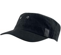 CHILLOUTS Dublin Military Hat Herren - Army Cap Handgefertigt, Schirmmütze Herren Sommer, Cap Military Atmungsaktiv, Feldmütze Einheitsgröße, schwarz