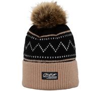 Bommelmütze CHILLOUTS "Ella Hat", Damen, schwarz, Obermaterial: 40% Polyacryl, 32% Polyamid, 28% Polyester, Mützen, mit Kunstfell-Pompon, Norwegermuster (90618829-0) schwarz