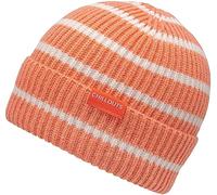 Beanie CHILLOUTS "Jette Hat", Damen, orange (peach), Rippstrick, Kunstfaser, gestreift, casual, Mützen, mit elastischer Passform und Umschlag (88238518-0) peach