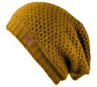 Beanie CHILLOUTS "Nele Hat", Damen, curry, Wolle, Mützen Beanie, mit weichem Fleece innen, atmungsaktiv, temperaturregulierend (43054623-0) curry