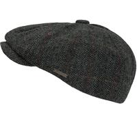 Schiebermütze CHILLOUTS "Severin Hat", Herren, Gr. M (54/57), grau, Obermaterial: 50% Wolle, 50% Polyester, Fischgratmuster, Mützen, mit atmungsaktiver Verarbeitung, zwei Größen für optimale Passform