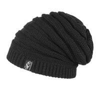Chillouts Strickmütze Brian Oversize Beanie Damen/Herren One Size Schwarz
