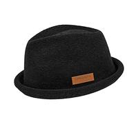 CHILLOUTS Tocoa Hat - Pork Pie Hut Herren/Damen, 100% Polyester, Unisex Sommer Trendhut, Crushable, Adjustable, schwarz, S-M