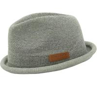 CHILLOUTS Tocoa Hat - Pork Pie Hut Herren/Damen, 100% Polyester, Unisex Sommer Trendhut, Crushable, Adjustable, grau, S-M