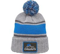 CHILLOUTS warme Bommelmütze - blau graue Wintermütze - Damen und Herren Nox Hat