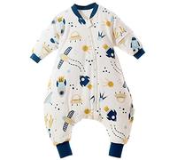 Chilsuessy Baby Schlafsäcke abnehmbar Ärmel Winter kinder Schlafsack mit Füßen, 2.5 Tog ganzjahres Schlafsack Junge Mädchen unisex Overall Schlafanzug, Universum, 100/Baby Höhe 100-110cm