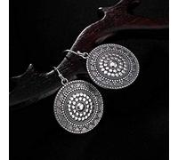 Chinese Style Ohrstöpsel S925 Vintage Sterling Silber Antike Persönlichkeit Antike Thai Silber Runde Weibliche Ethnische Stil Ohrringe Als Mount, LJBLEUSK