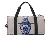 Chinesische blaue Porzellan-Vase, Turnbeutel für Männer und Frauen, wasserdichte Turnbeutel, große Reisetasche für Reisen, Workout