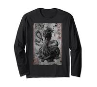 Chinesische japanische Kultur, Drachen-T-Shirt, asiatische Mythologie, Tier Langarmshirt