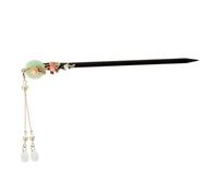 Chinesische klassische Dekoration, Traditionelle chinesische Haarnadel, Haarstab aus Holz mit Jade-Detail, Haar-Accessoire for Frauen(Green)