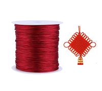 Chinesische Knotenschnur 100M x 0,8mm Rattail Trim Cord String aus Nylon Burgund Chinesische Knotenschnur Schmuckherstellung Cord String