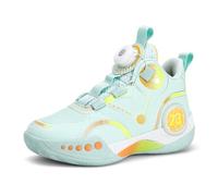 Chinesische Stil Unisex High-Top Sneaker - Modische Eltern-Kind & Paar Schuhe, Trendige Campus-Sneaker mit Hongkong-Design, Freizeitschuhe Atmungsaktive für Damen und Herren grün 32EU