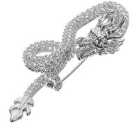 Chinesische Tierkreiszeichen Drachenbrosche aus Kupfer, Silber