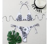 Chinesischer Drache Bikini Set Triangle BH & Tanga Unterteil 2 teiliger Badeanzug