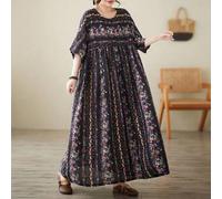 Chinesisches Neujahrsfest, 2026 Sommer Neue Boho Urlaubsmode, Mittelalter und ältere Mütter Kleid, Bluse, Damenkleid, Alltagskleidung, Damen Große Grö