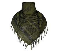 ChinFun 100% Cotton Keffiyeh Tactical Desert Scarf Military Arab Scarf Wrap Shemagh Camo-Army Green