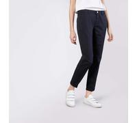 MAC Chinohose CHINO Turn Up 7386203 Damen Slim Fit 96% Baumwolle/4% Elasthan Dunkelblau Gr. 42