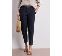 Chinohose STREET ONE, Damen, Gr. 34, Länge 28, tiefblau, Web, 97% Baumwolle, 3% Elasthan, unifarben, comfort fit normal, Hosen Chinohose, soft (69598916-34) tiefblau