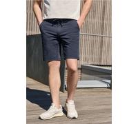 Shorts STREET ONE MEN, Herren, Gr. 33, schwarz ink blau, Web, 98% Baumwolle, 2% Elasthan, unifarben, regular fit kurz, Hosen Shorts, Elastikbund mit Tunnelzug (10152255-33) schwarz ink blau