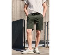 Shorts STREET ONE MEN, Herren, Gr. 36, tidewood grün, Web, 98% Baumwolle, 2% Elasthan, unifarben, regular fit kurz, Hosen Shorts, Elastikbund mit Tunnelzug (85482157-36) tidewood grün