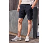 Shorts STREET ONE MEN, Herren, Gr. 32, schwarz ink blau, Web, 100% Baumwolle, unifarben, regular fit kurz, Hosen Shorts, in Cord-Optik (14793943-32) schwarz ink blau