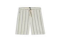 BOSS Shorts aus Leinen-Baumwoll-Mix mit Streifen-Muster - Style Chino_ST_Shorts_2, 50561129 Hellbeige 32