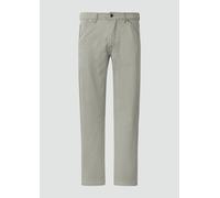 Stoffhose S.OLIVER, Herren, Gr. 32, Länge 34, grün (khaki), Web, Obermaterial: 98% Baumwolle, 2% Elasthan, unifarben, casual, lang, Hosen, mit Stretch (93162051-32) khaki
