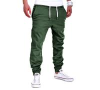 Chinohose BEHYPE "LUKE", Herren, Gr. 29, Länge 32, grün (khaki), 98% Baumwolle, 2% Elasthan, Hosen Chinohose, mit elastischem Bund (18810343-29) khaki