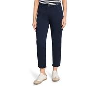 Chinohose BETTY BARCLAY "Damen unifarben", Damen, Gr. 34, Normalgrößen, dunkelblau, Obermaterial: 97% Baumwolle, 3% Elasthan, relaxed fit 7/8-Länge, Hosen Chinohose (47378865-34) dunkelblau