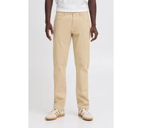 Chinohose BLEND "BHEDNAN twill 5-pocket", Herren, Gr. 36, Länge 34, cornstalk, 98% Baumwolle, 2% Elasthan, unifarben, Basic, regular fit normal, Hosen Chinohose, Klassische Chinohose mit Taschen (2176