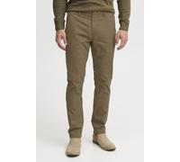 Chinohose BLEND "BHKainz", Herren, Gr. 30, Länge 34, mocca braun, Web, 98% Baumwolle, 2% Elasthan, unifarben, regular fit lang, Hosen Chinohose, Stoffhose mit Gürtelschlaufen und Leder-Details - Regul