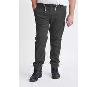 Chinohose BLEND "BHSelli Big & Tall", Herren, Gr. 4XL, US-Größen, ebony grau, Web, 98% Baumwolle, 2% Elasthan, unifarben, regular fit lang, Hosen Chinohose, Jogger Pant mit Kodeln in großen Größen - R