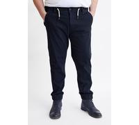 Chinohose BLEND "BHSelli Big & Tall", Herren, Gr. 4XL, US-Größen, navy, Web, 98% Baumwolle, 2% Elasthan, unifarben, regular fit lang, Hosen Chinohose, Jogger Pant mit Kodeln in großen Größen - Regular